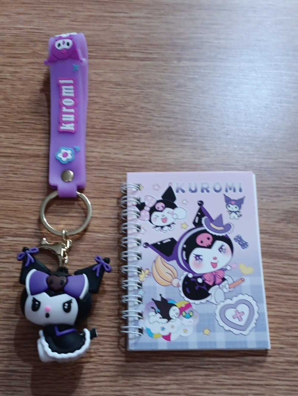 Kuromi Keychain And Mini Notebook Bundle